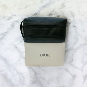 Dior Men's Black and Blue Toiletry Case with COA